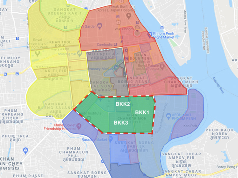 カンボジアの地図